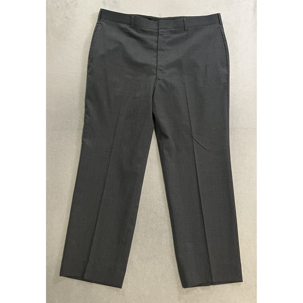 Vintage Brooks Brothers Pants Men's 40x30 Gray Brooks Blend Wool Trousers 70s